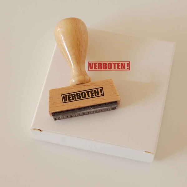 Stempel VERBOTEN!