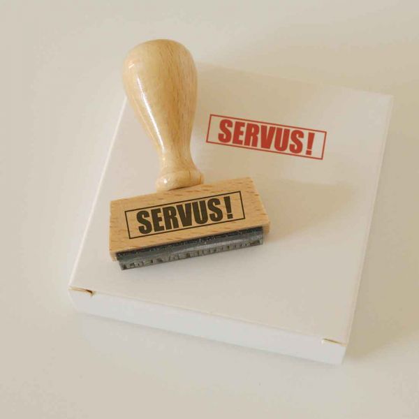 Stempel SERVUS!