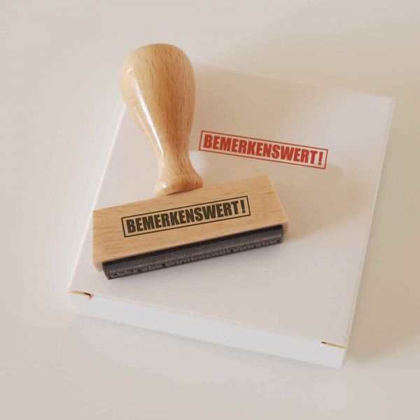 Stempel BEMERKENSWERT!